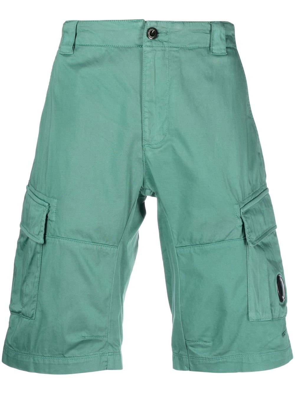 

C.P. Company Lens-detail cotton cargo shorts - Green