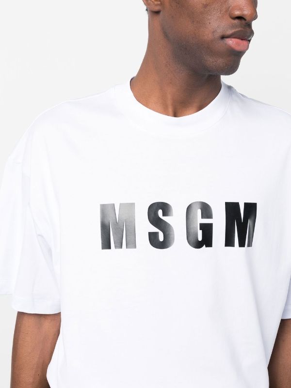 MSGM logo-print Crew Neck T-shirt - Farfetch