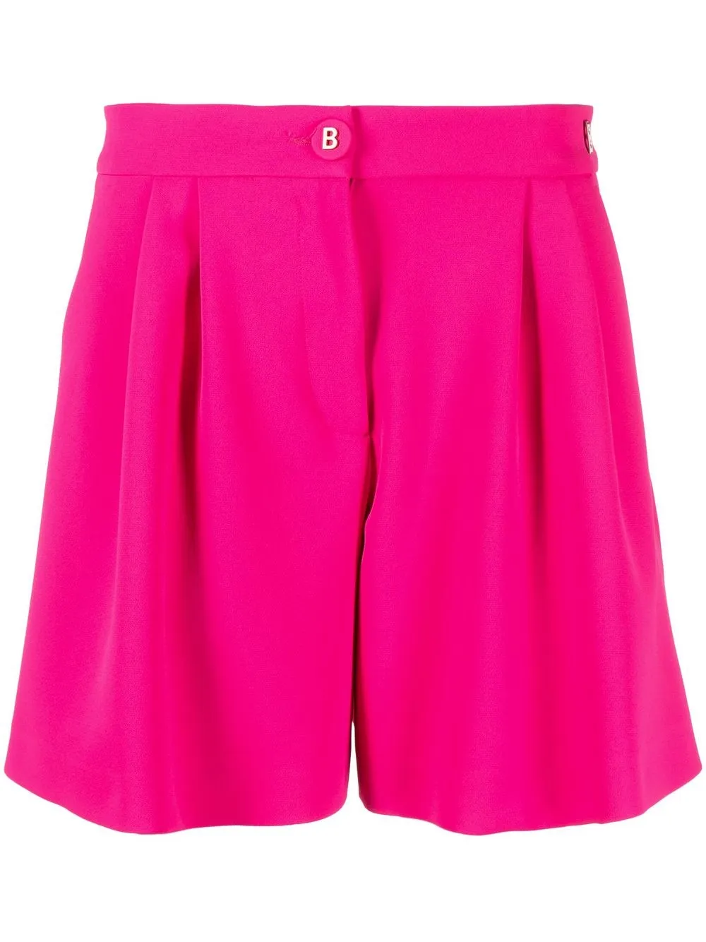 

Blugirl box-pleated wide leg shorts - Pink