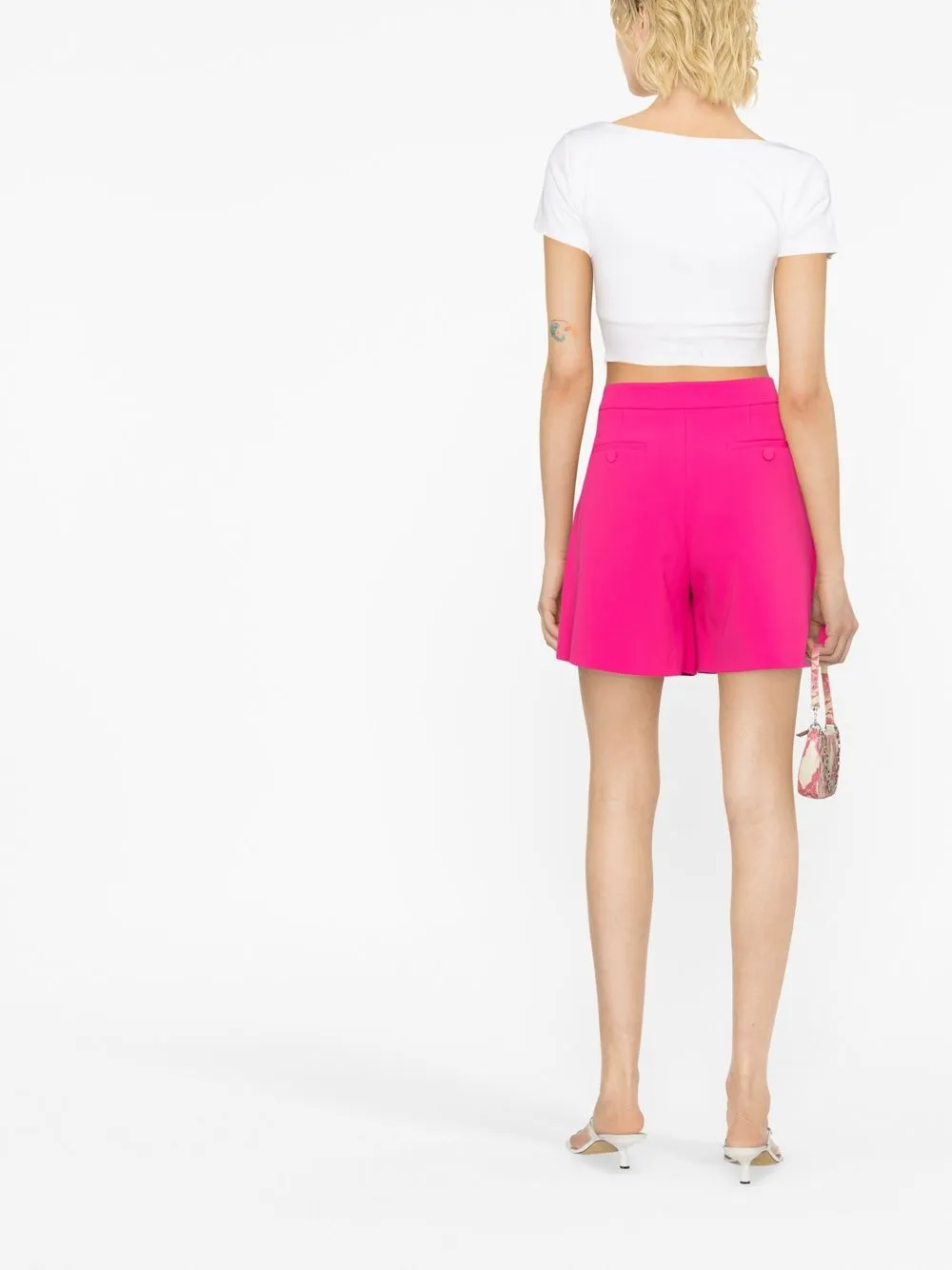 Box-Pleated Wide Leg Shorts