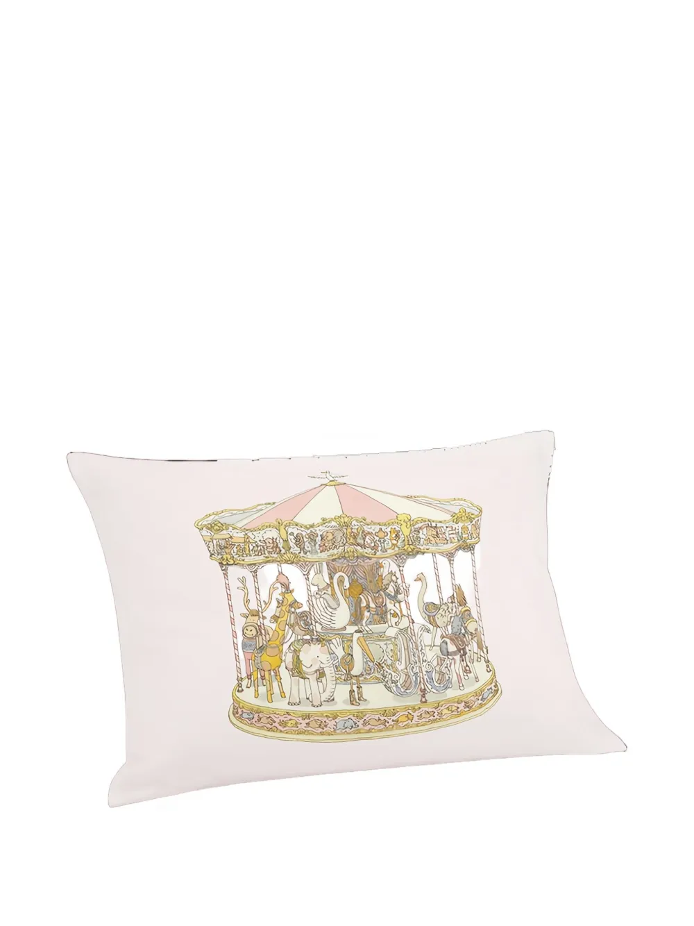 Atelier Choux Carousel-print Cushion Cover In Pink