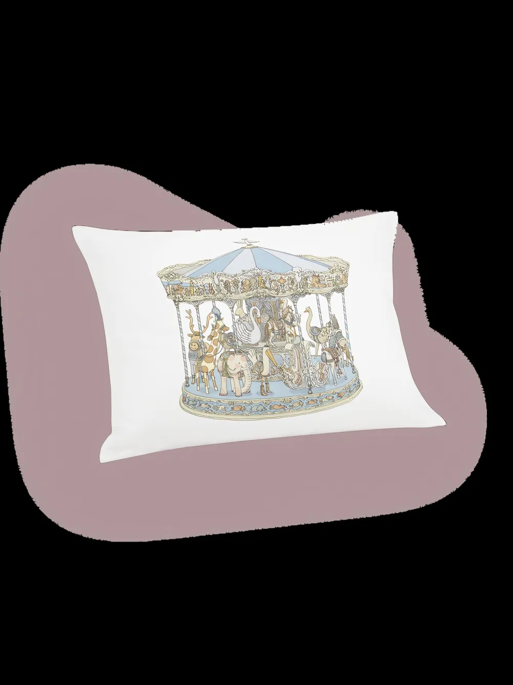 Atelier Choux Carousel Cushion Cover In Metallic