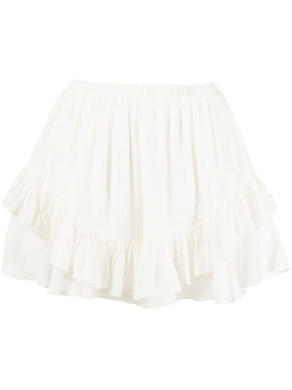 

IRO ruffled silk shorts - Neutrals