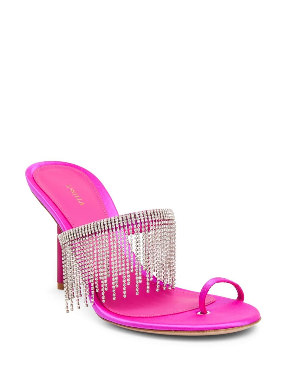 Shop Le Silla The Jewels 80mm Fringed Sandals In Pink
