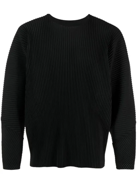 Homme Plissé Issey Miyake round-neck ribbed T-shirt 