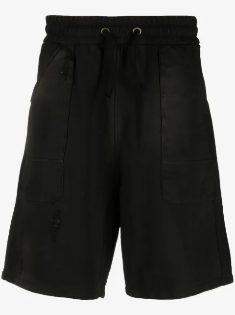 Balmain short en coton à effet usé