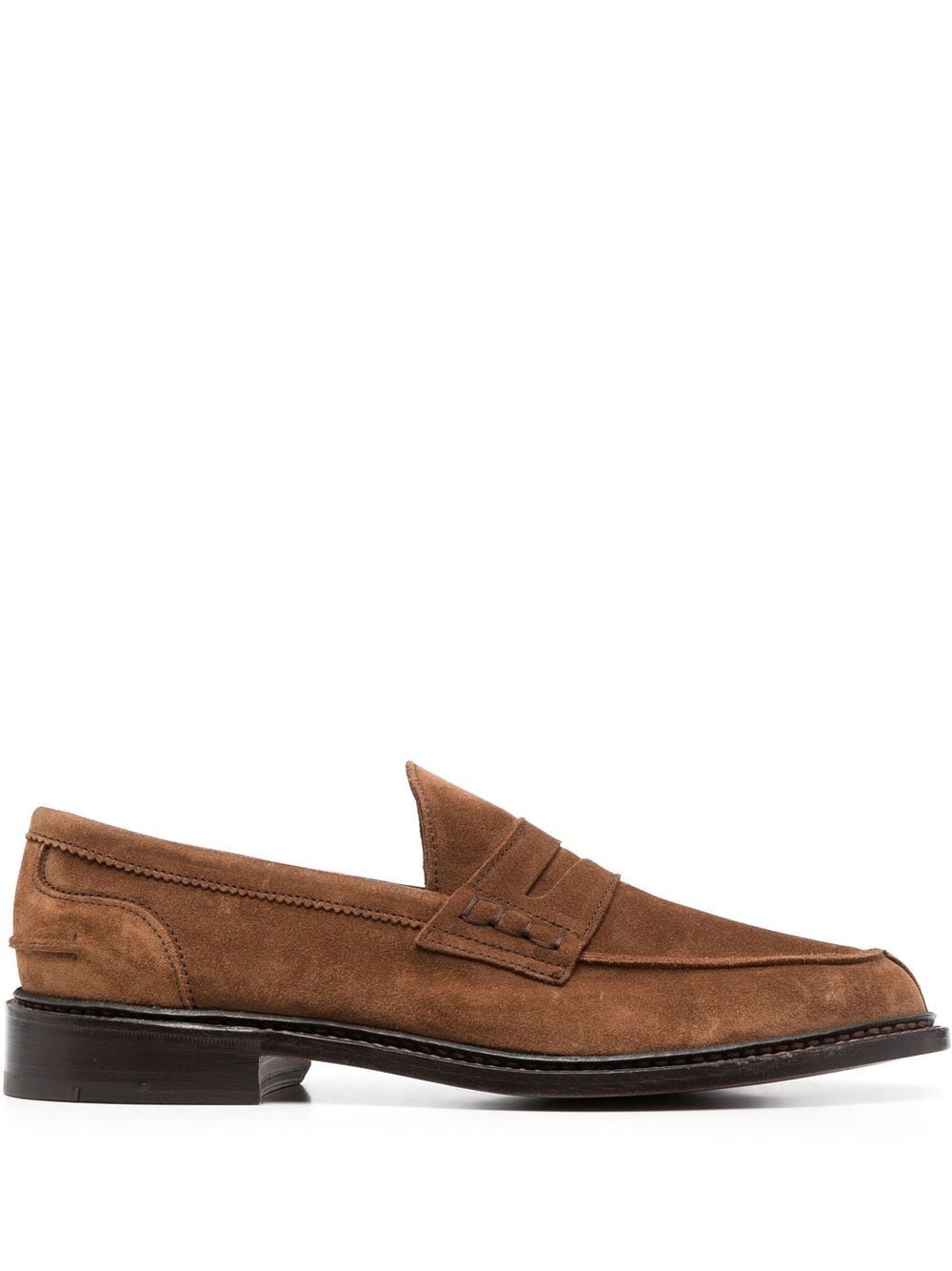 Tricker's suede penny loafers