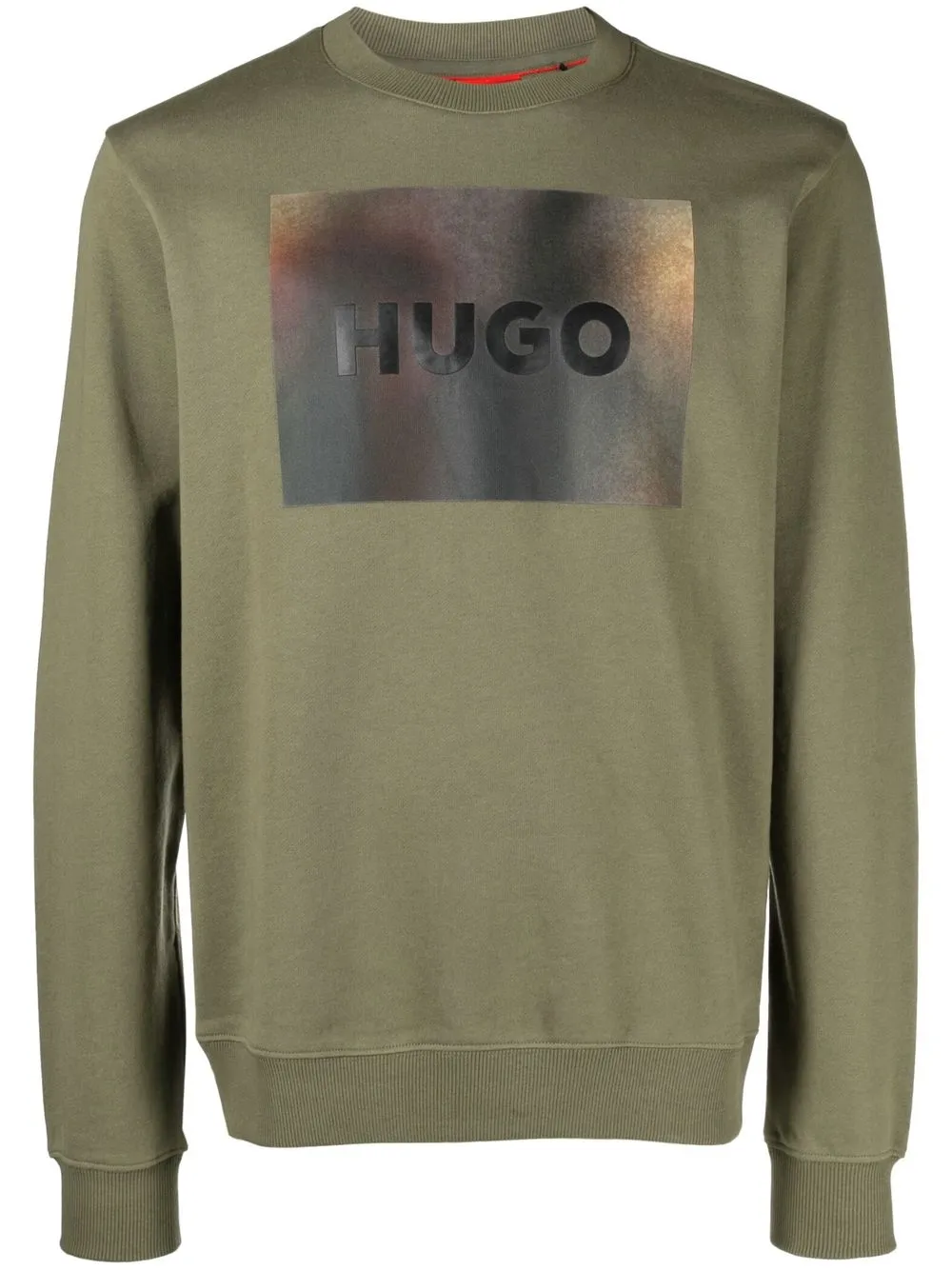 

BOSS print-detail crew-neck sweatshirt - Green