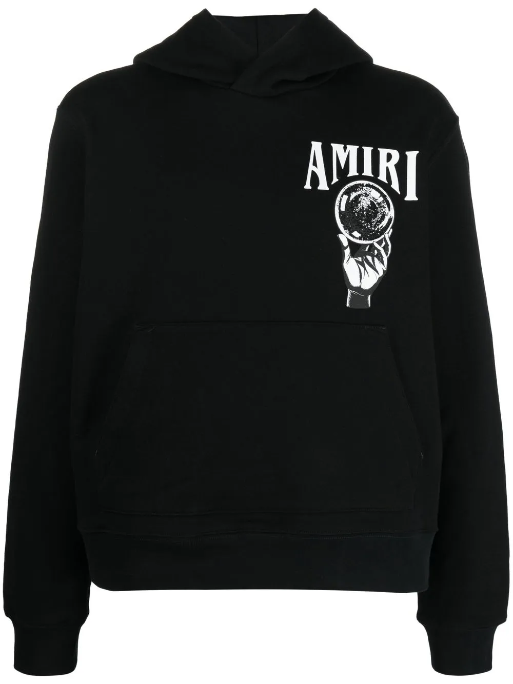 

AMIRI logo-print cotton hoodie - Black