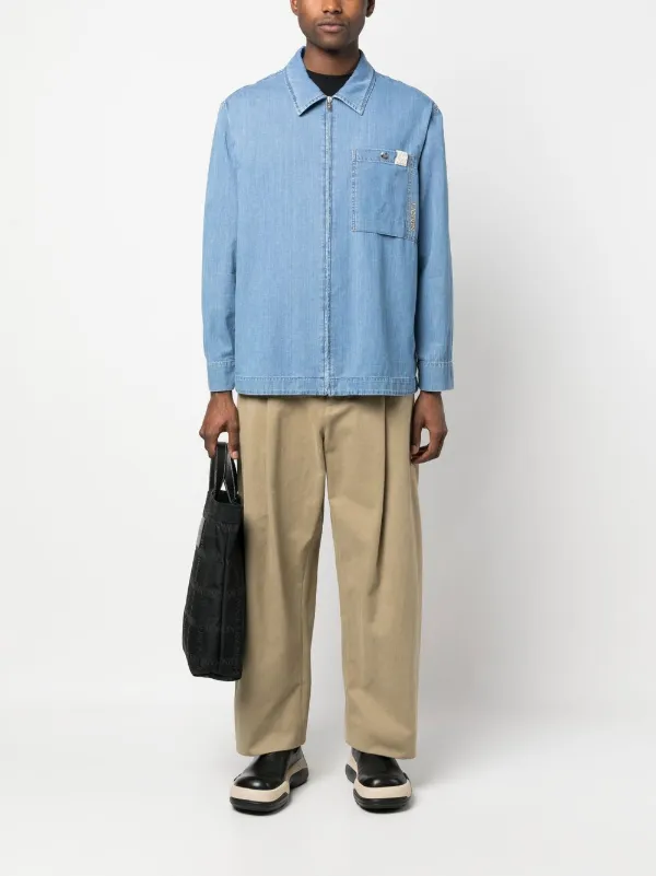 Lanvin zip-up Denim Shirt - Farfetch