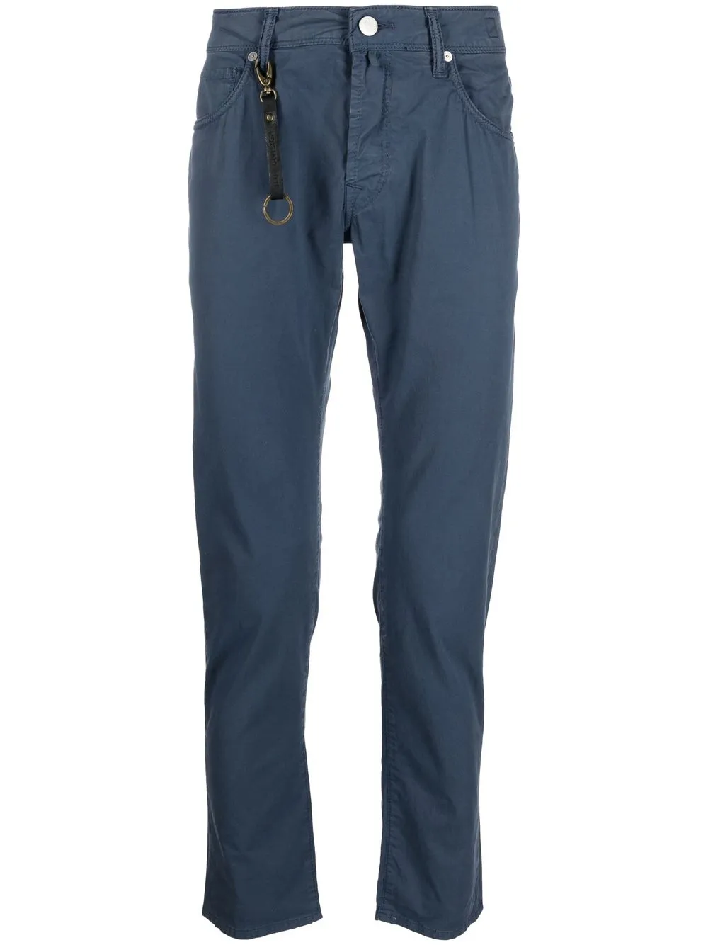 

Incotex mid-rise slim-fit cotton trousers - Blue