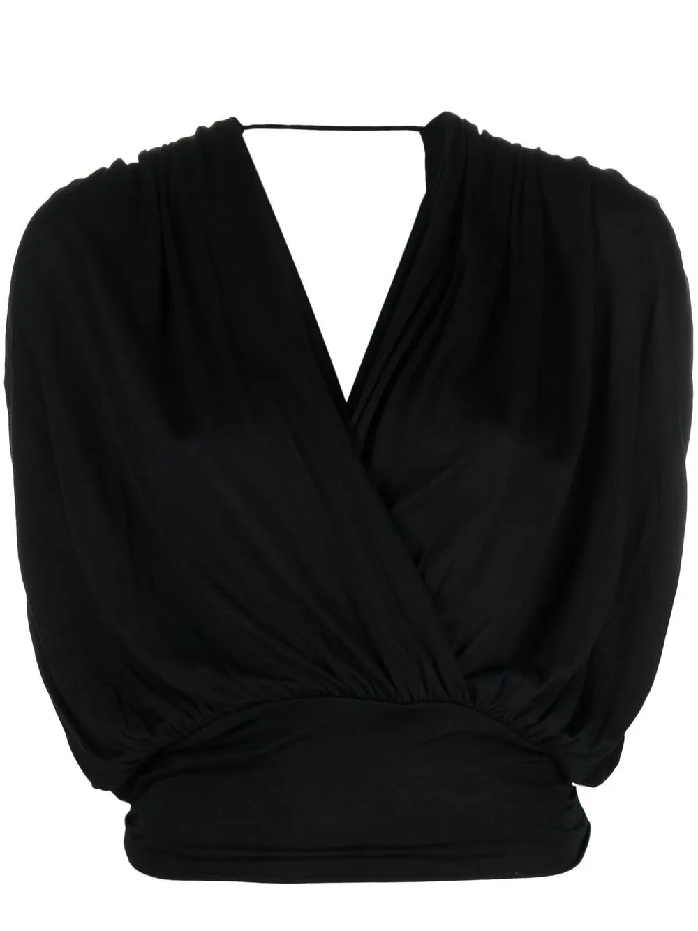 

IRO blusa fruncida sin mangas - Negro