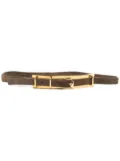 Gucci Pre-Owned plate detail buckled belt - Brown