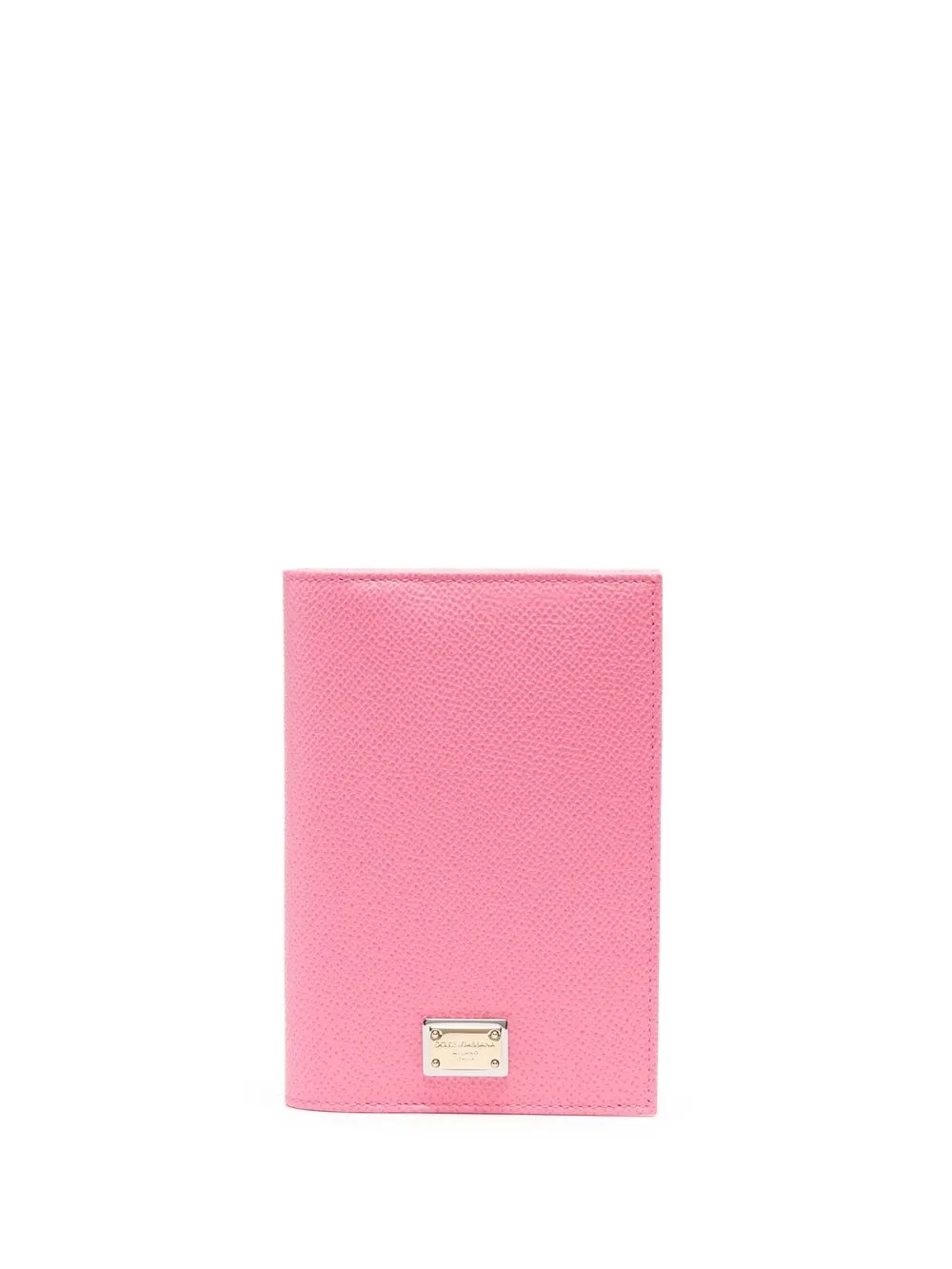 

Dolce & Gabbana logo-plaque leather wallet - Pink