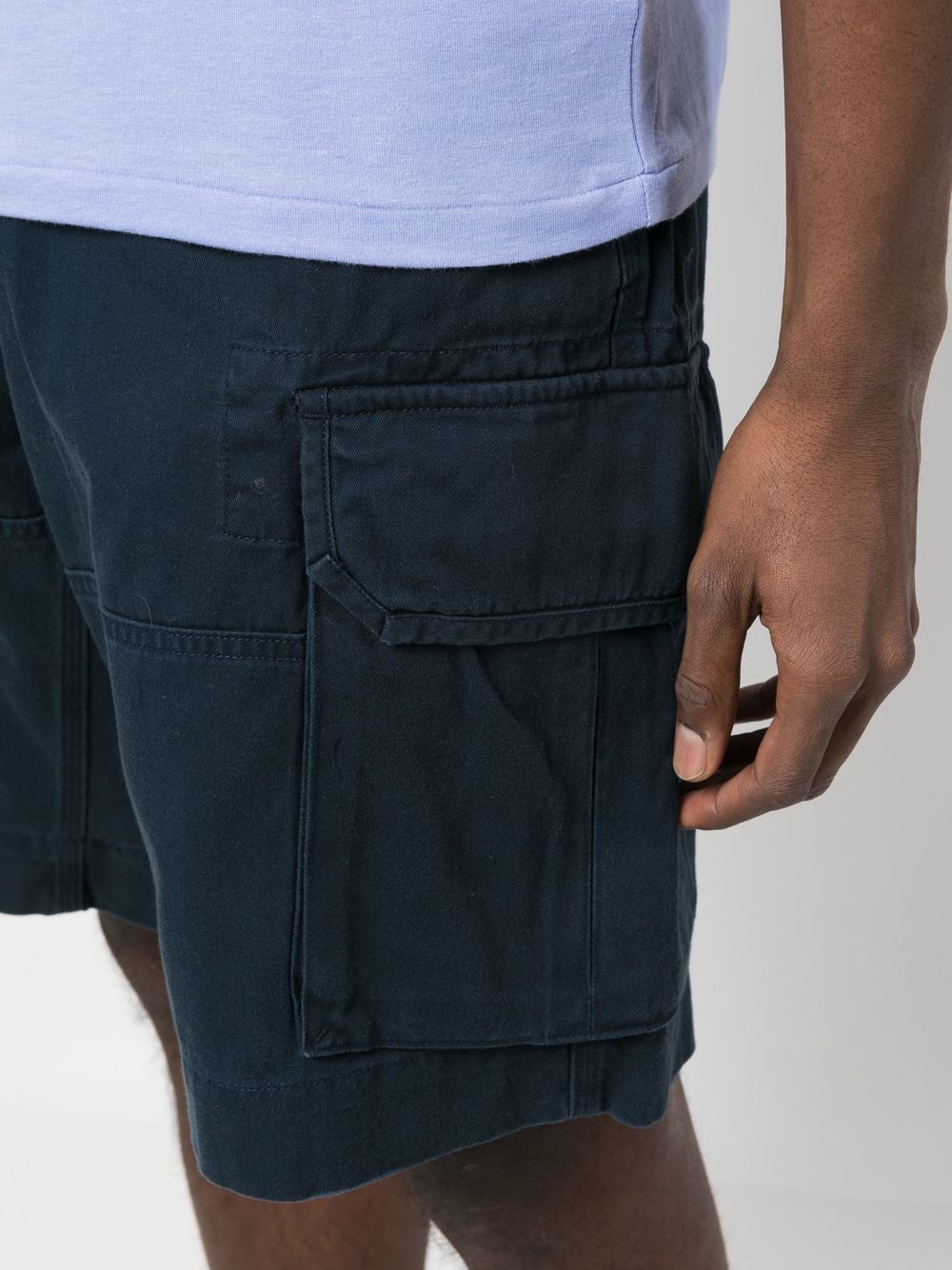 Shop Polo Ralph Lauren Logo-patch Cotton Cargo Shorts In Blau