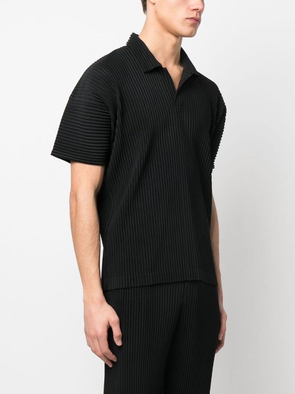 Homme Plissé Issey Miyake short-sleeve Ribbed Shirt - Farfetch