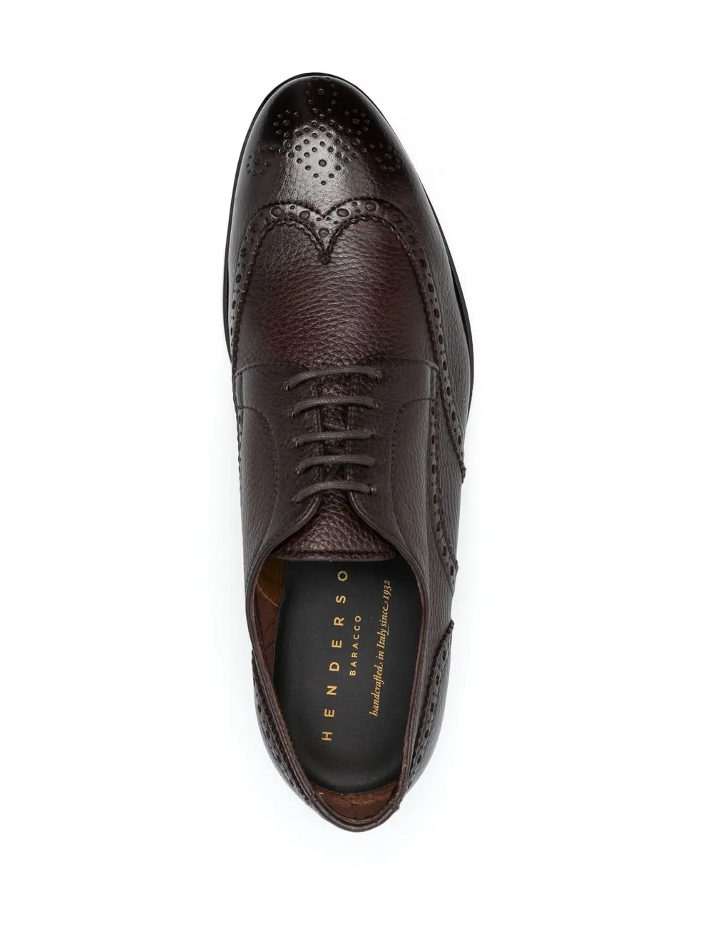 Henderson Baracco Perforated-detail Brogue Shoes In Brown