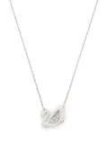 Swarovski crystal-embellished logo pendant chain - Silver