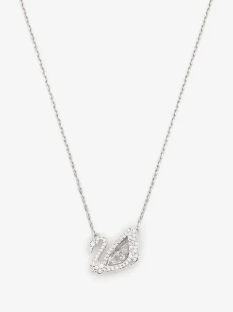 Swarovski crystal-embellished logo pendant chain