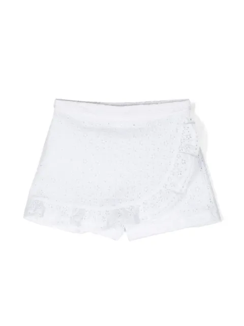 Philosophy Di Lorenzo Serafini Kids embroidered ruffle-trim shorts 