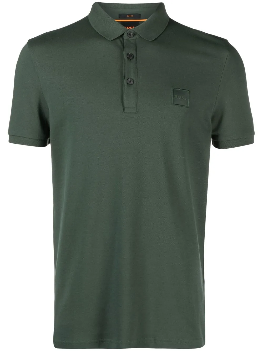 

BOSS logo-patch cotton polo shirt - Green