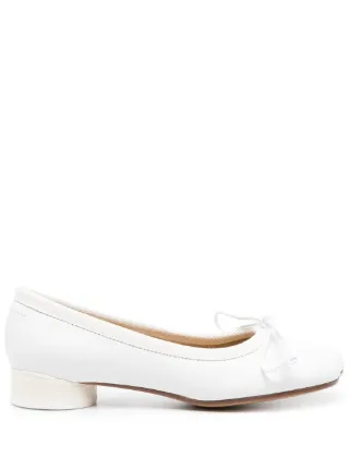 フラットシューズ MM6 MAISON MARGIELA White Leather Anatomic Ballerinas MM6 Maison Margiela Anatomic Leather Ballerina Shoes | White
