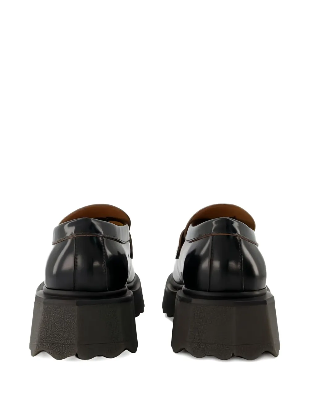 Off-White Loafers met plateauzool Zwart