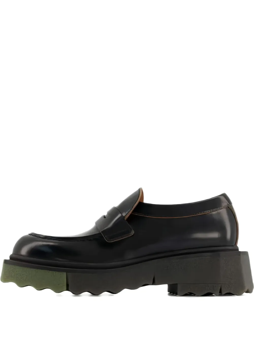 Off-White Loafers met plateauzool Zwart