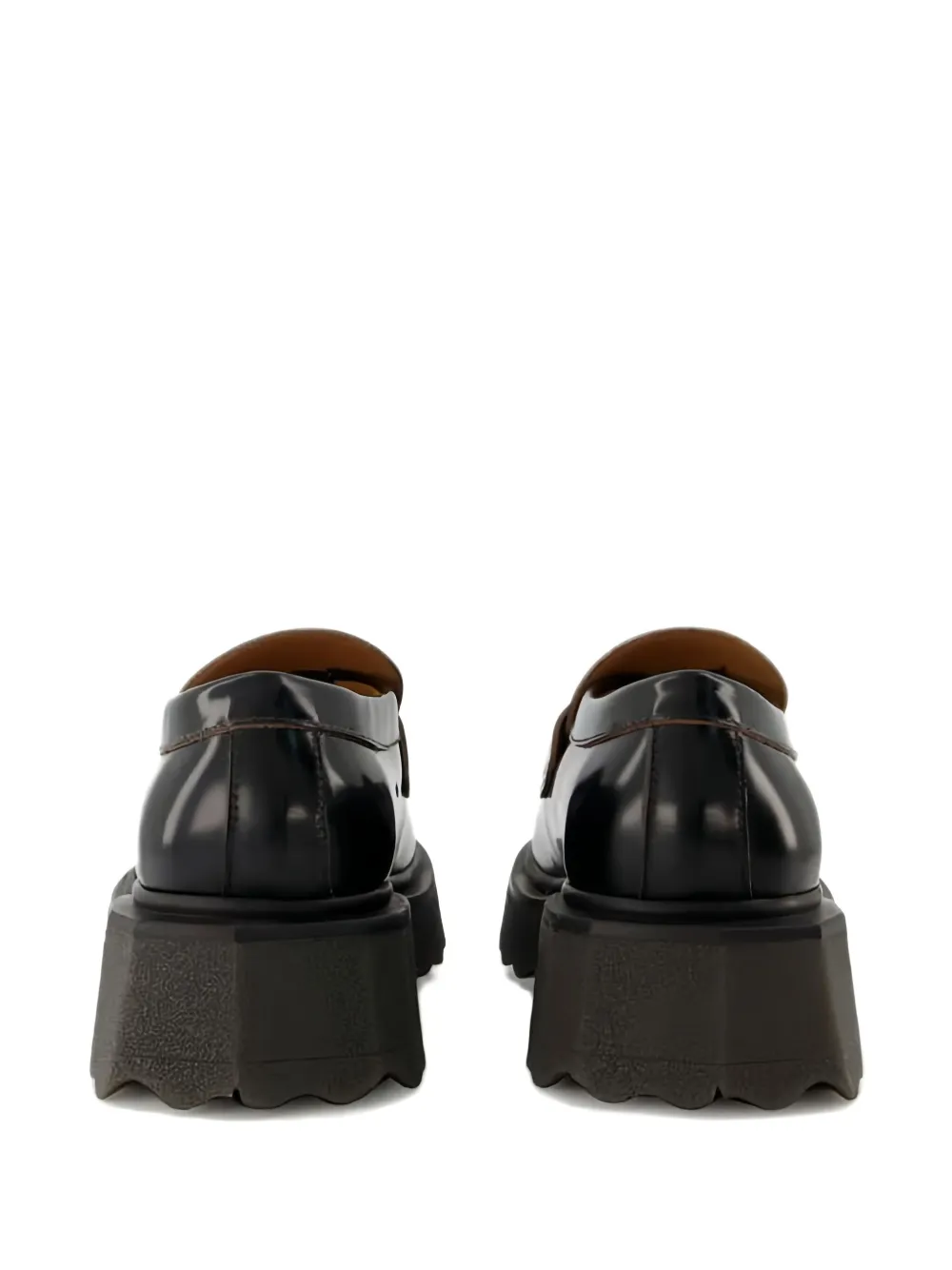 Off-White Loafers met plateauzool Zwart