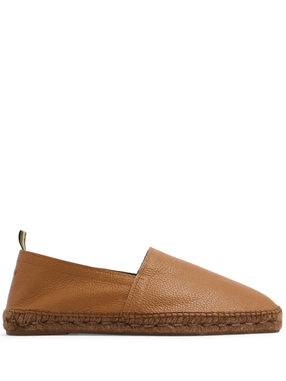 Castaã±er Leather Slip-on Espadrilles In Brown