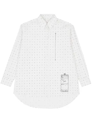 MM6 Maison Margiela ポルカドット シャツ | ホワイト | FARFETCH JP