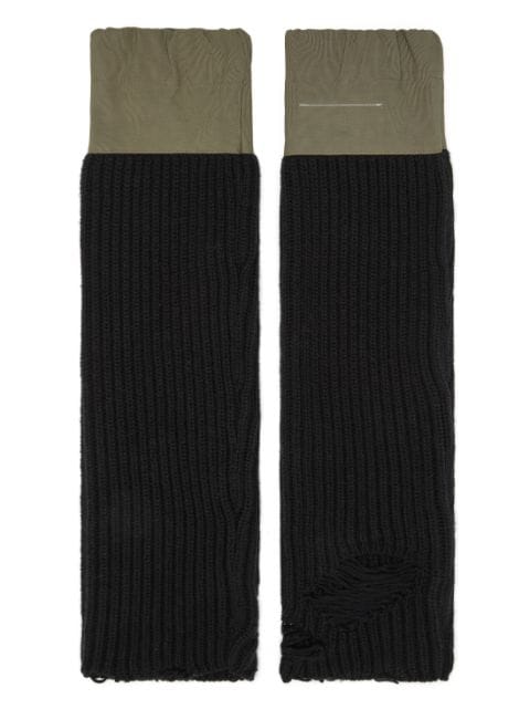 numbers-motif arm warmers