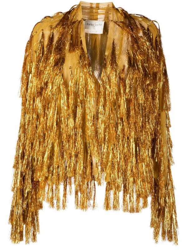 Metallic clearance tassel jacket