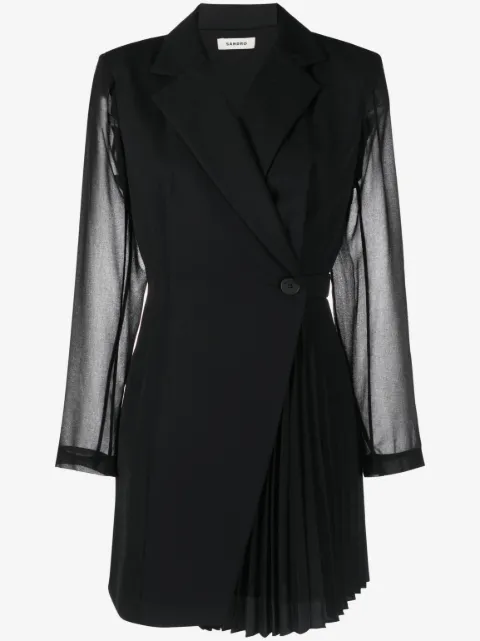 SANDRO vestido estilo blazer con paneles