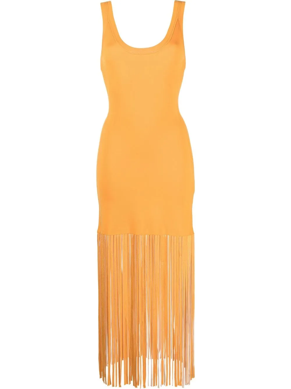 SANDRO FRINGED SLEEVELESS DRESS