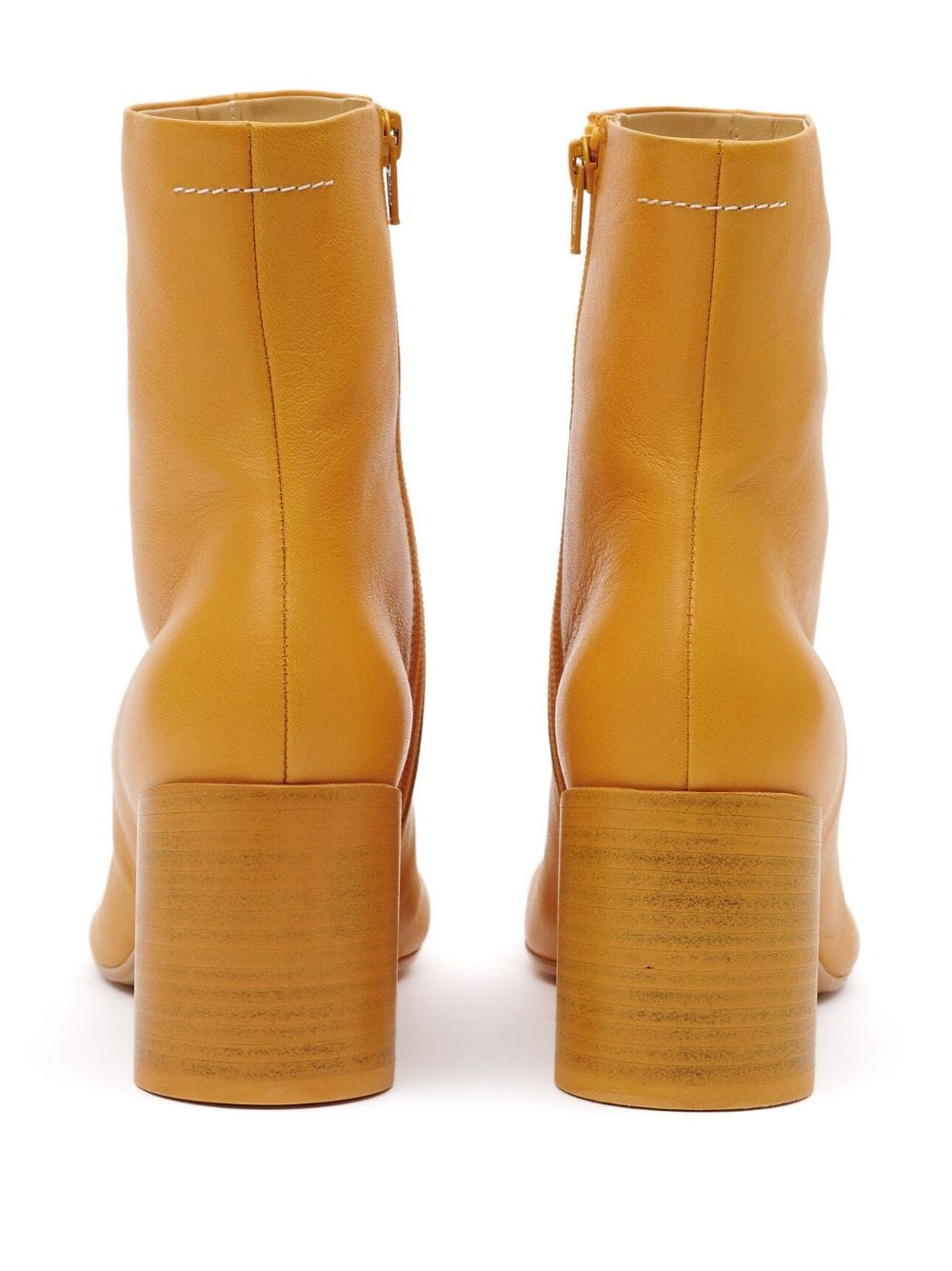 MM6 Maison Margiela Anatomic 70mm leather boots Orange