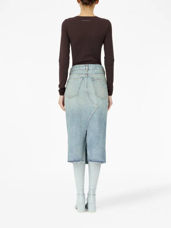 Ksubi denim outlet midi skirt