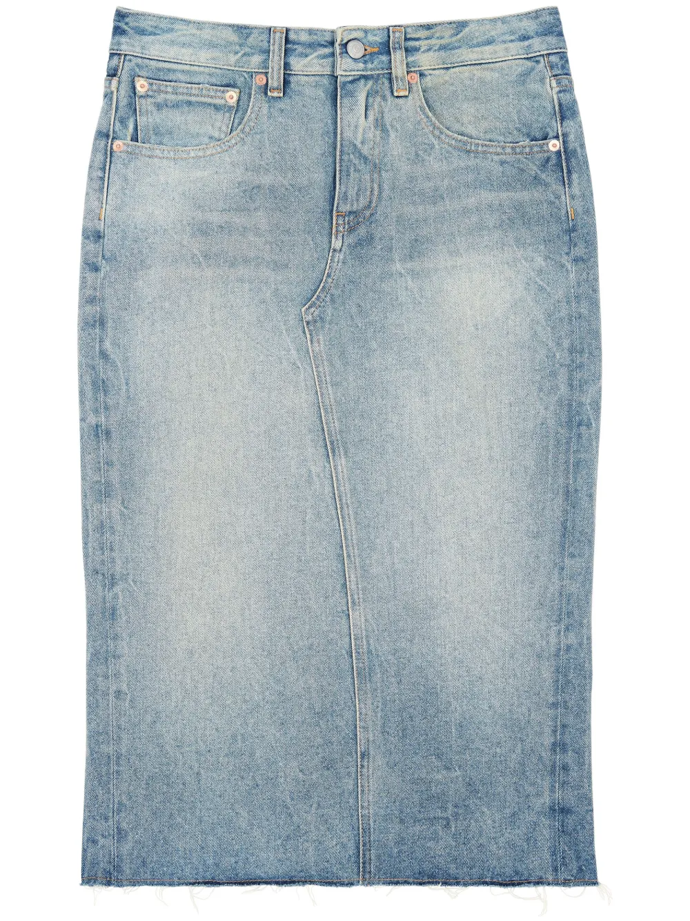 MM6 Maison Margiela high-waisted denim midi skirt - Blue