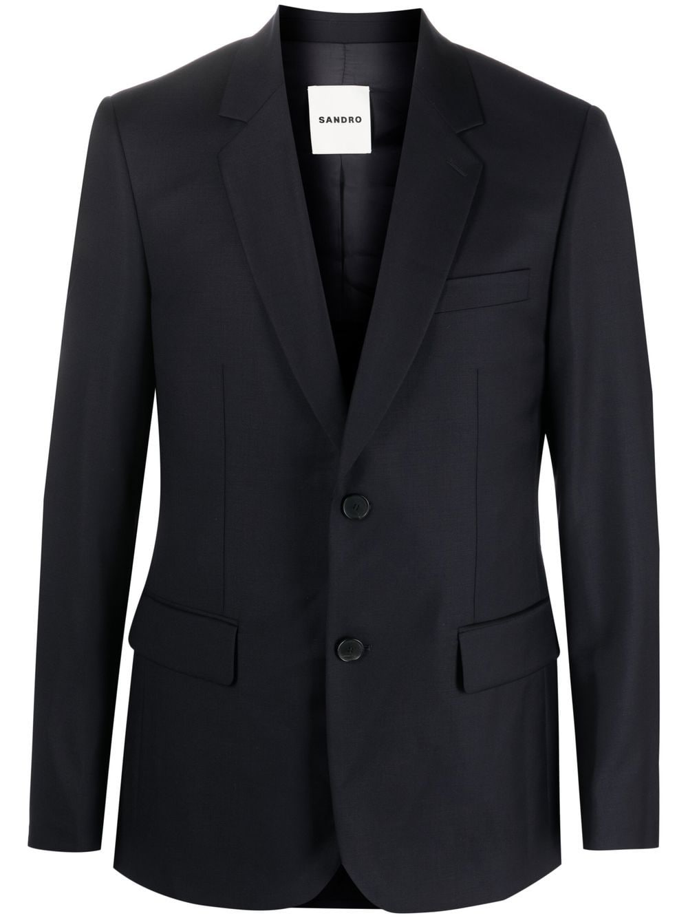 SANDRO SINGLE-BREASTED WOOL BLAZER