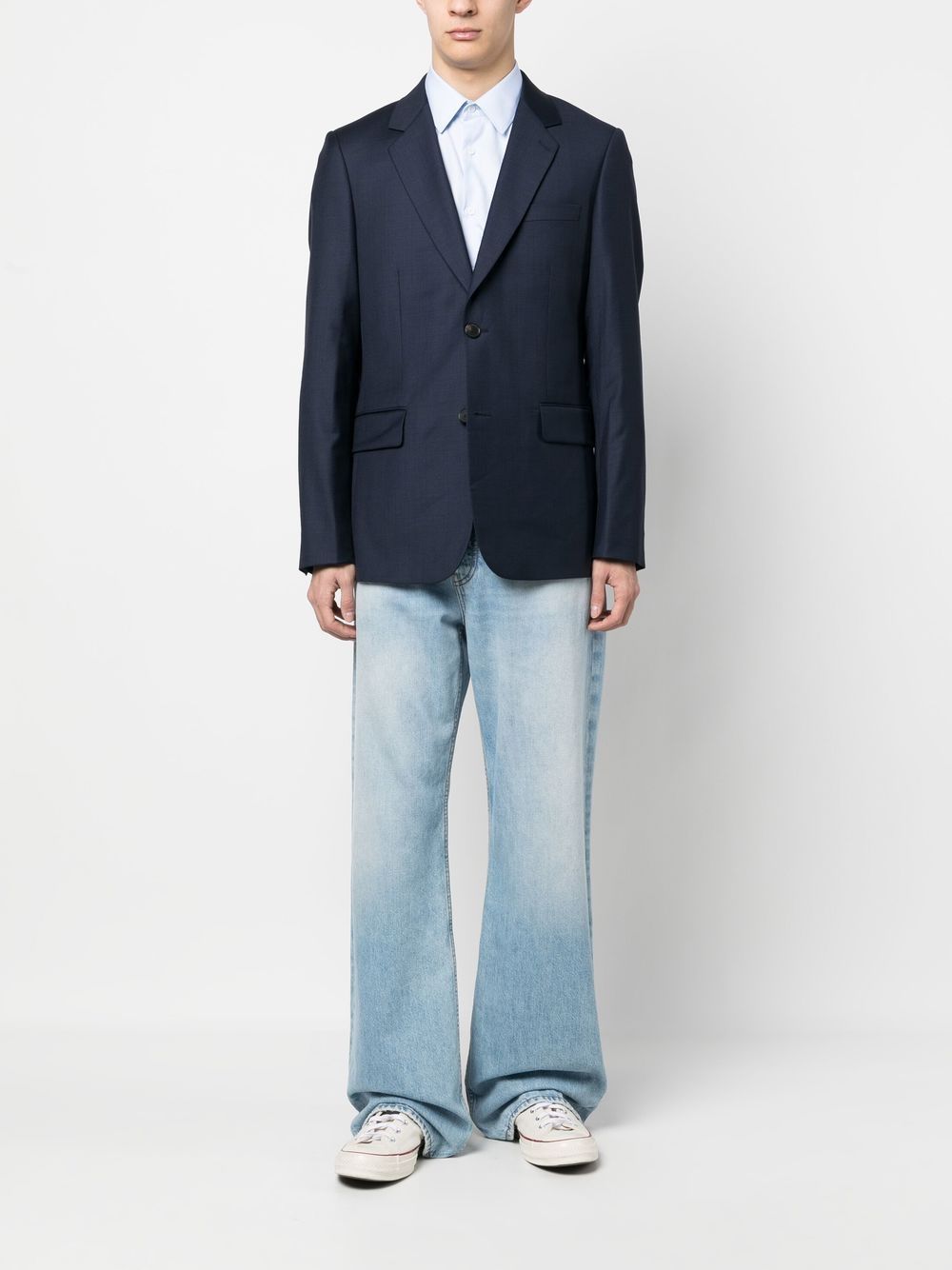 SANDRO Blazer met enkele rij knopen - Blauw