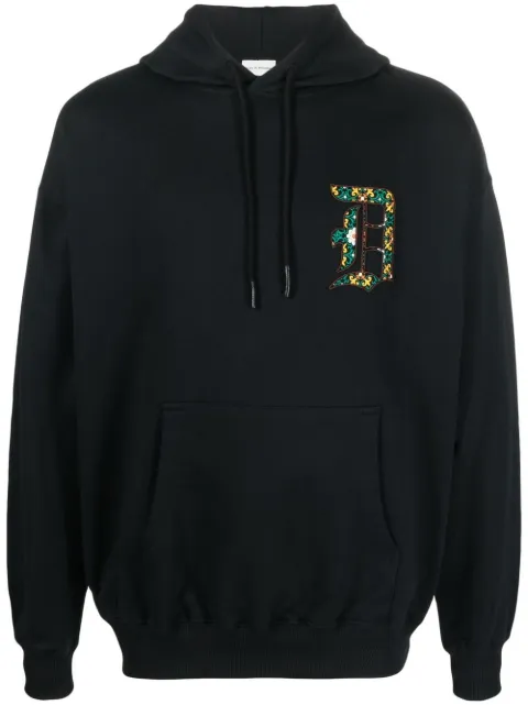 Drôle De Monsieur logo patch hoodie