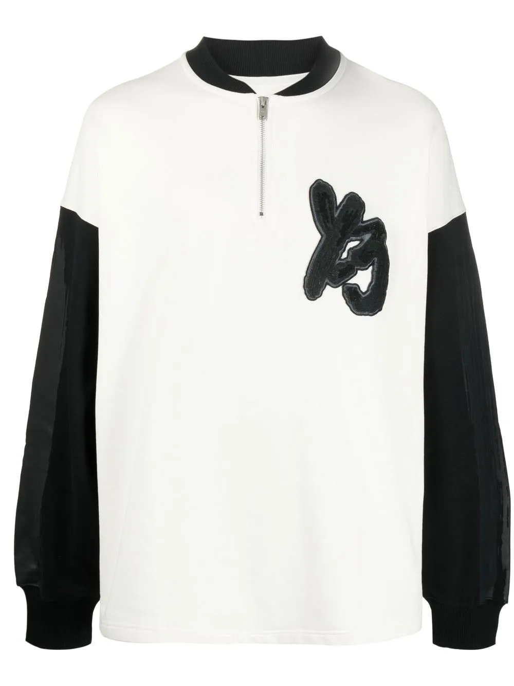 

Y-3 logo patch organic cotton sweatshirt - White