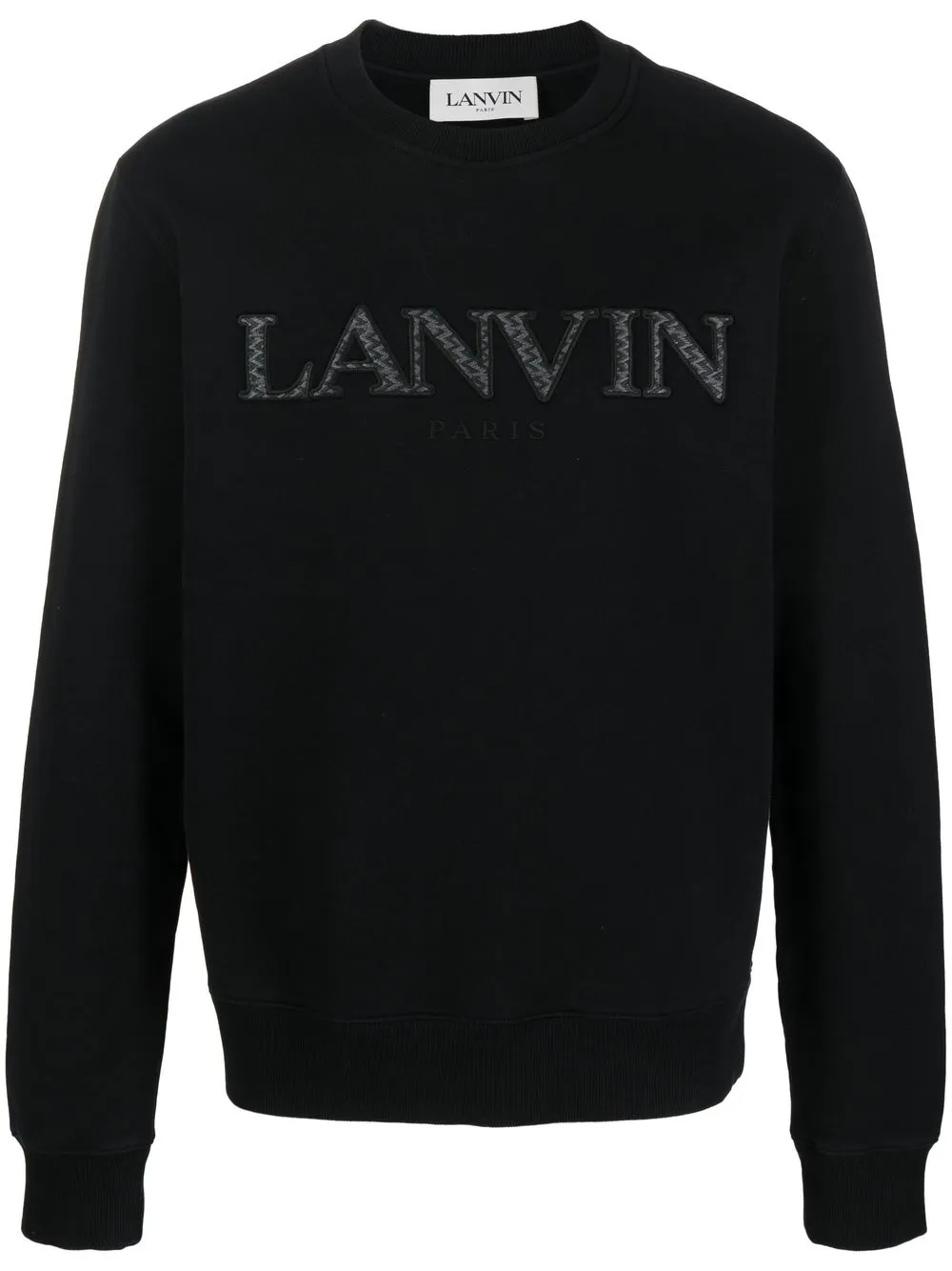 

Lanvin pre-owned logo-embroidered cotton sweatshirt - Black