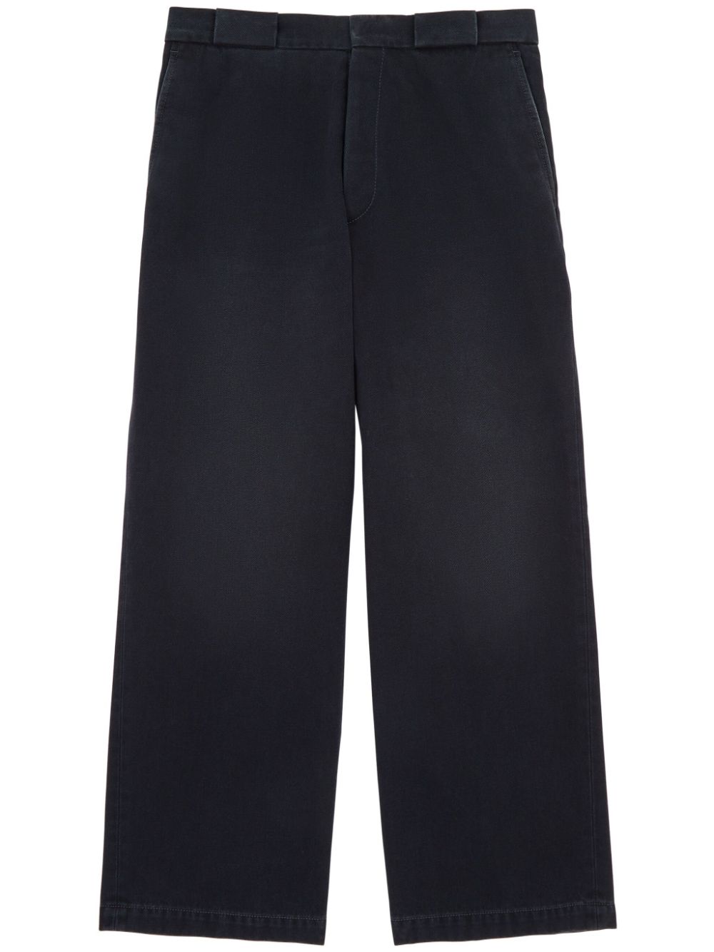 mid-rise straight-leg trousers