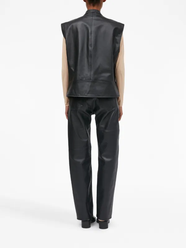 MM6 Maison Margiela レザーライダースベスト | ブラック MM6 Maison Margiela レザーライダースベスト | ブラック