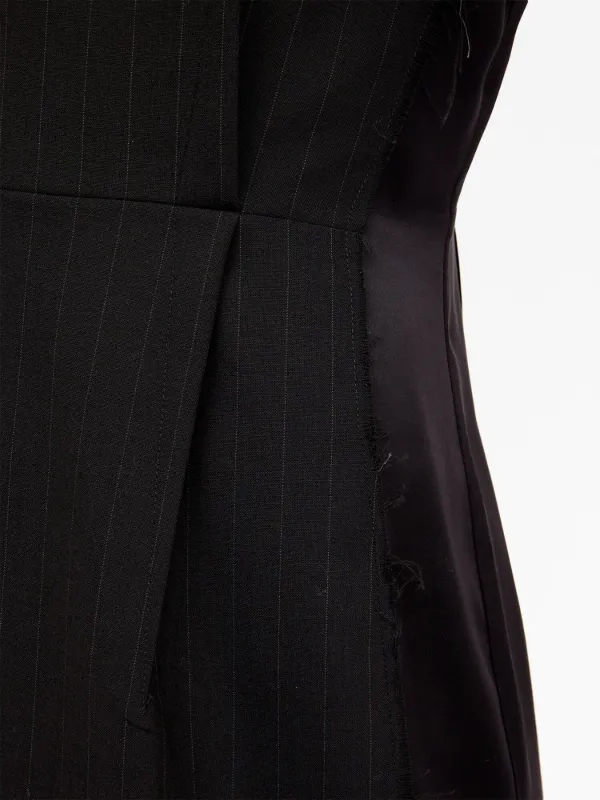 MM6 Maison Margiela ストライプ ノースリーブ シャツドレス 