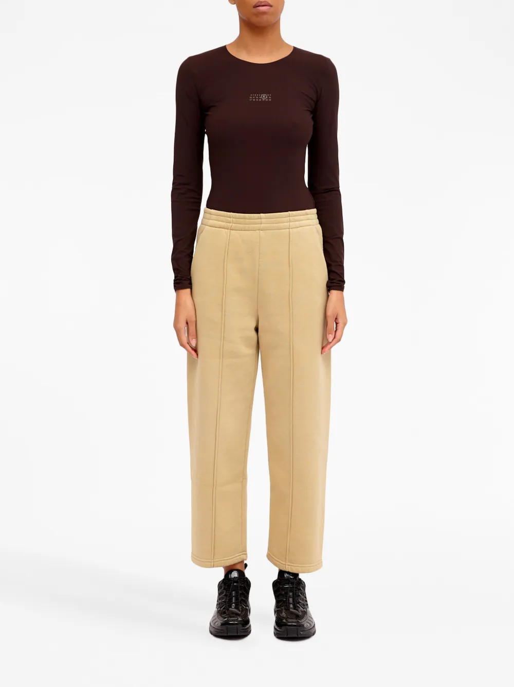 MM6 Maison Margiela Trainingsbroek met elastische taille - Beige