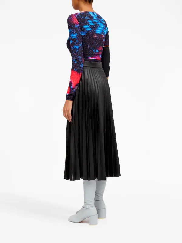 MM6 Maison Margiela プリーツ スカート | ブラック | FARFETCH JP