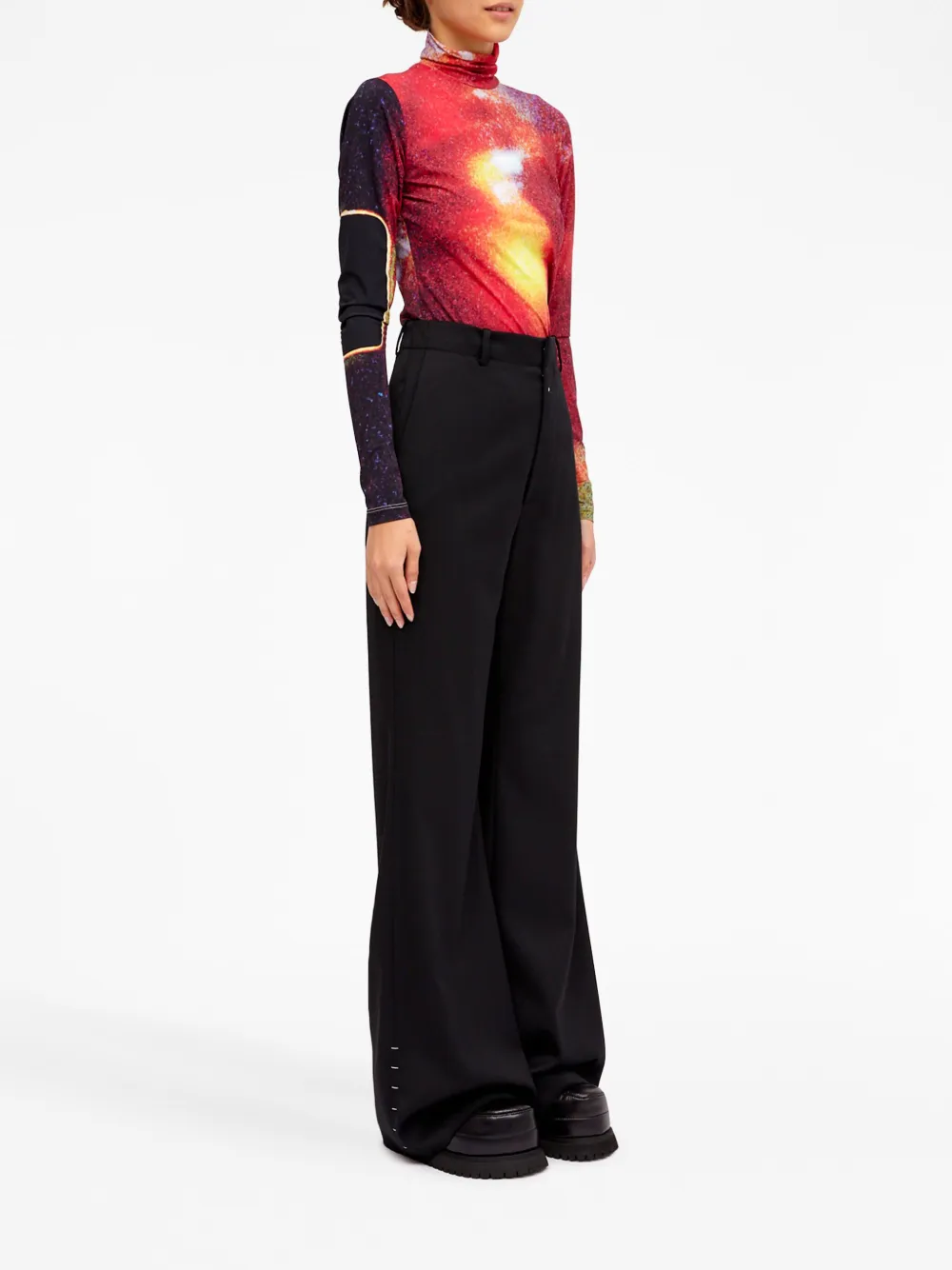 MM6 Maison Margiela high-waisted flared trousers Women