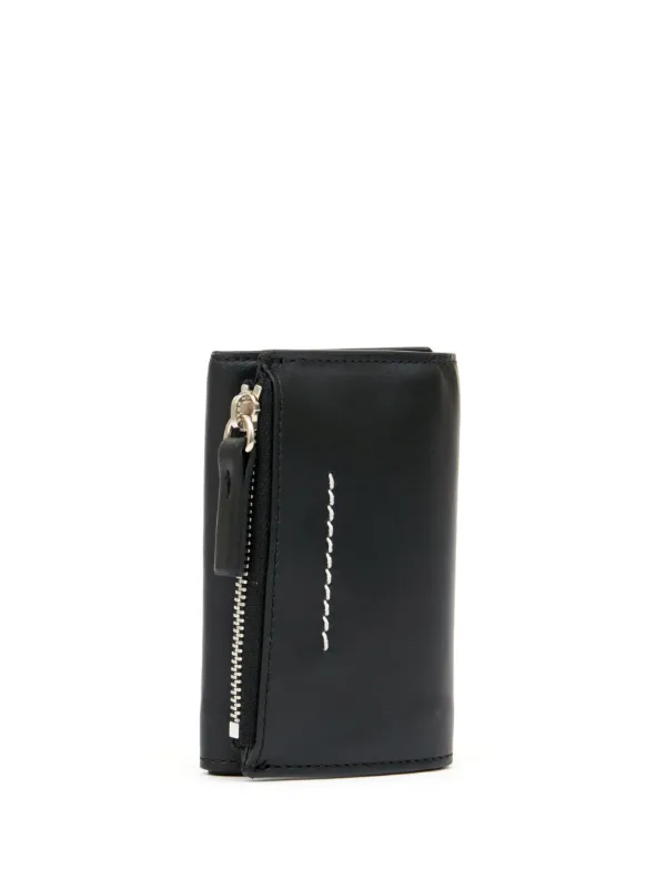 MM6 Maison Margiela number-print Tri-Fold Wallet - Black